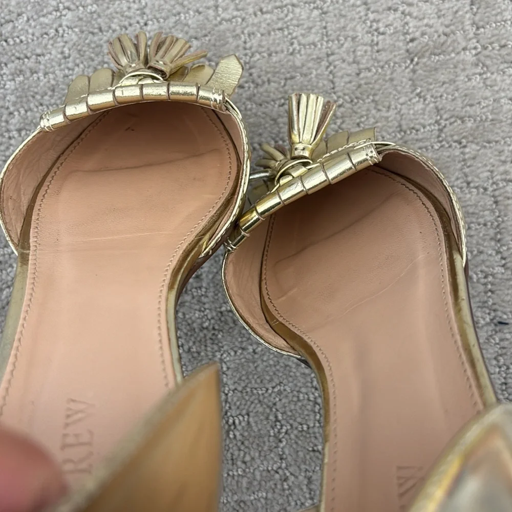 JCrew gold tassel leather mules - Picture 5 of 6